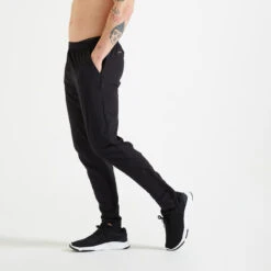 Ademende Fitnessbroek Voor Heren Performance Slim Effen