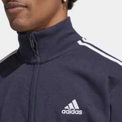 ADIDAS Basic 3-Stripes French Terry Trainingspak -Regatta Verkoop basic 3 stripes french terry trainingspak 4