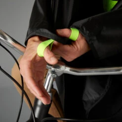 BTWIN FIETSPONCHO STAD ZICHTBAAR OVERDAG 120 ZWART/FLUOGEEL -Regatta Verkoop fietsponcho stad zichtbaar overdag 120 zwartfluogeel 3