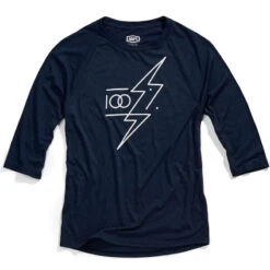 100% Helgi 3/4 Mouw Functioneel Shirt - Navy Heather - Blauw