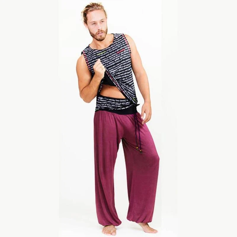 Heren Yoga T-shirt Premium Katoen, Heren Yoga Tanktop Mantra Bedrukt, Geborduurd 3 Heren Yoga T-shirt Premium Katoen, Heren Yoga Tanktop Mantra Bedrukt, Geborduurd