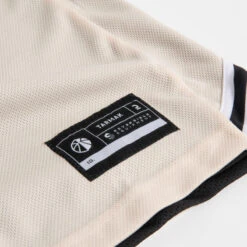 Basketbal Tank Top Heren/dames T500R Omkeerbaar Grijs Zwart Buzzer -Regatta Verkoop omkeerbaar mouwloos basketbalshirt voor herendames t500 zwartbeige 11