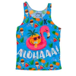 #PINEAPPLE RUNNING SHIRT Voor HEREN - KAMUABU Blauwe Tanktop