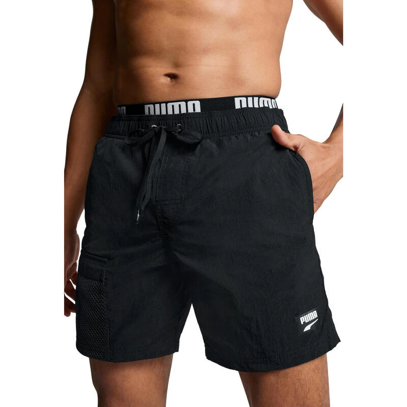 Puma Zwembroek Heren Utility Mid Shorts Zwart 5 Puma Zwembroek Heren Utility Mid Shorts Zwart - Afbeelding 3