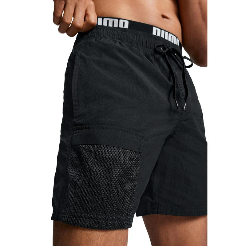 Puma Zwembroek Heren Utility Mid Shorts Zwart 6 Puma Zwembroek Heren Utility Mid Shorts Zwart - Afbeelding 4