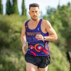 RUNNING SHIRT #MARATON 2.0 RUN MEN - KAMUABU Kleur BLAUW 90grs STRAPS -Regatta Verkoop running shirt maraton 20 run men kamuabu kleur blauw 90grs straps 3