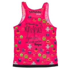 RUNNING SHIRT #MONSTERS Voor HEREN - KAMUABU Roze Tanktop -Regatta Verkoop running shirt monsters voor heren kamuabu roze tanktop 1