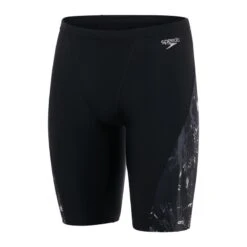 Speedo Allover V-Cut Jammer - Black/ USA Charcoal/ White -Regatta Verkoop speedo allover v cut jammer black usa charcoal white 3