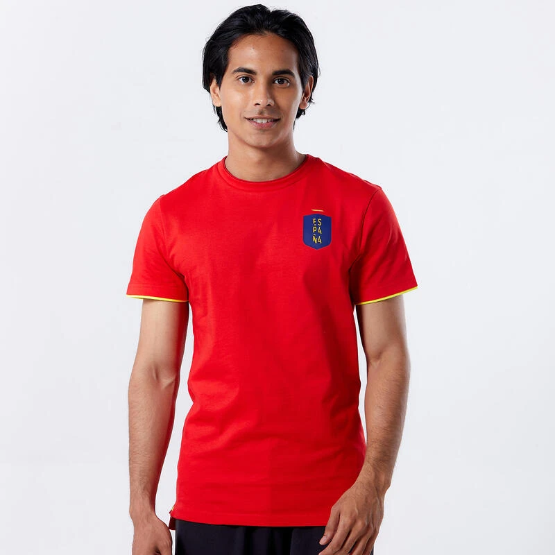 Kipsta VOETBALSHIRT VOOR VOLWASSENEN SPANJE FF100 2024 10 Kipsta VOETBALSHIRT VOOR VOLWASSENEN SPANJE FF100 2024 - Afbeelding 8