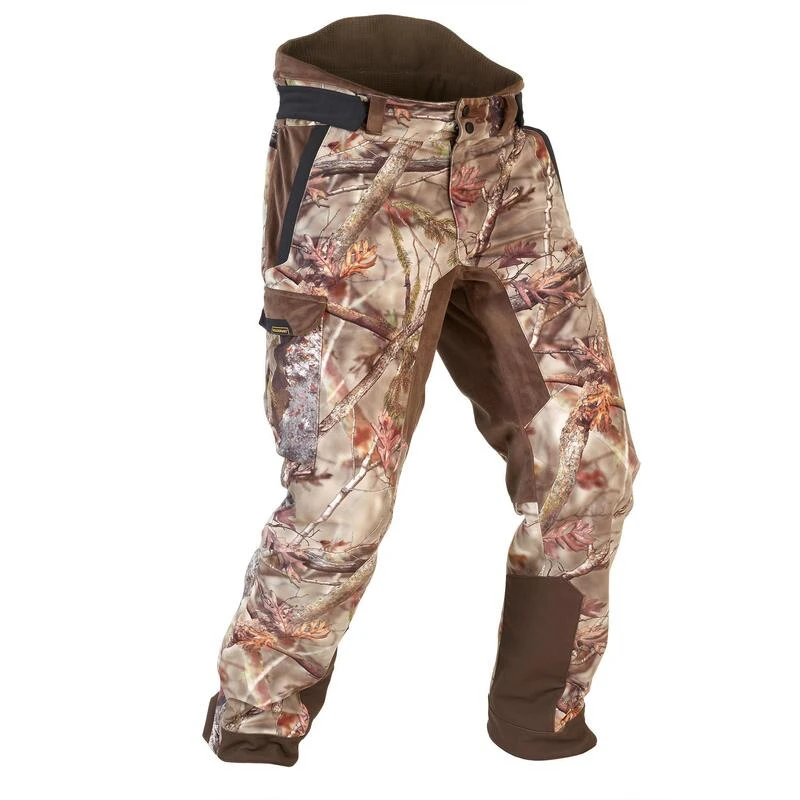 Warme Waterdichte Geluidloze Camouflagebroek Voor De Jacht 900 Bruin 4 Warme Waterdichte Geluidloze Camouflagebroek Voor De Jacht 900 Bruin - Afbeelding 2