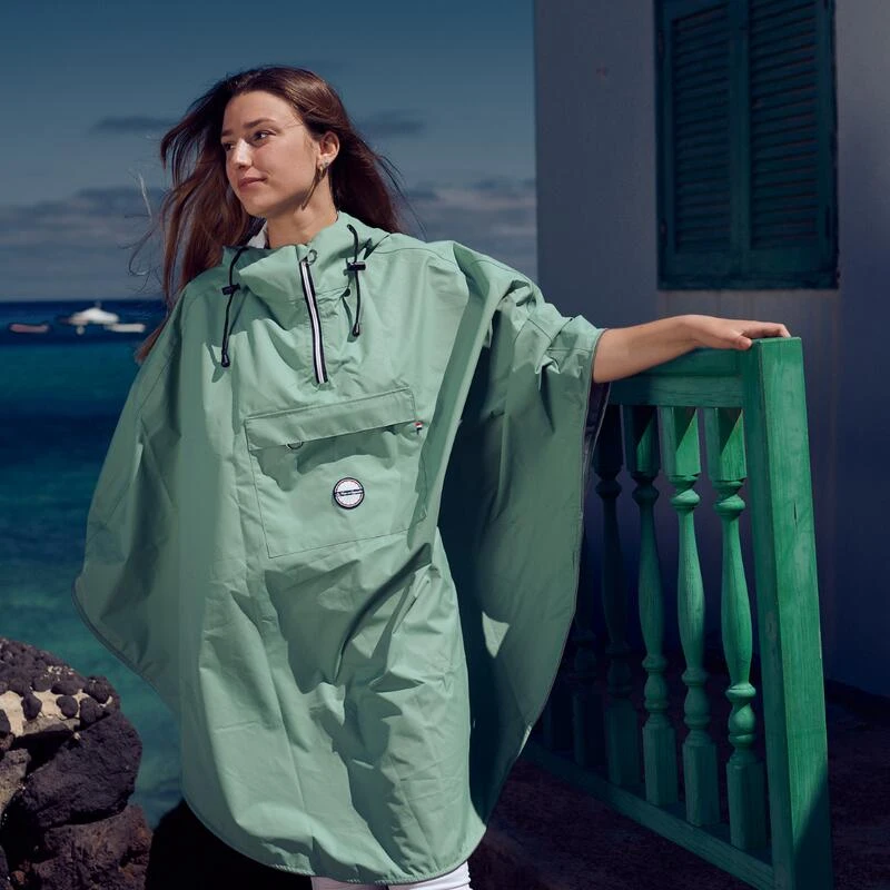 Waterdichte, Ademende, Ecologische Fietsregenponcho, Unisexe - Cap Lizard 4 Waterdichte, Ademende, Ecologische Fietsregenponcho, Unisexe - Cap Lizard - Afbeelding 2